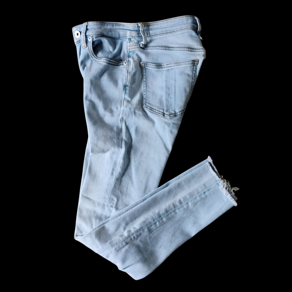 Rag & Bone Light Blue Denim Nina High Rise Skinny Destress Jeans Sz 24 - Picture 3 of 11